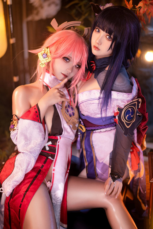 Read more about the article Cosplay 伊喵君 景三 八重 雷神 双倍快乐