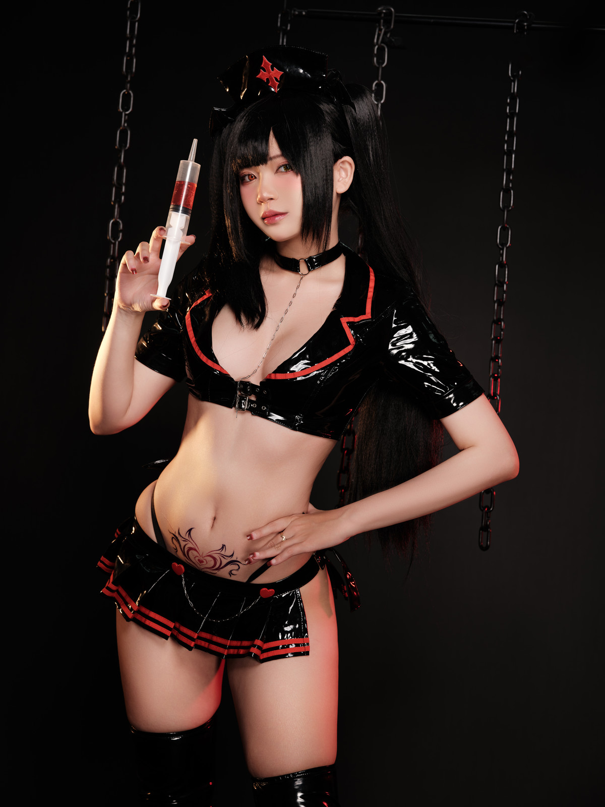 Cosplay ZinieQ Kurumi Dark Nurse Cosplay