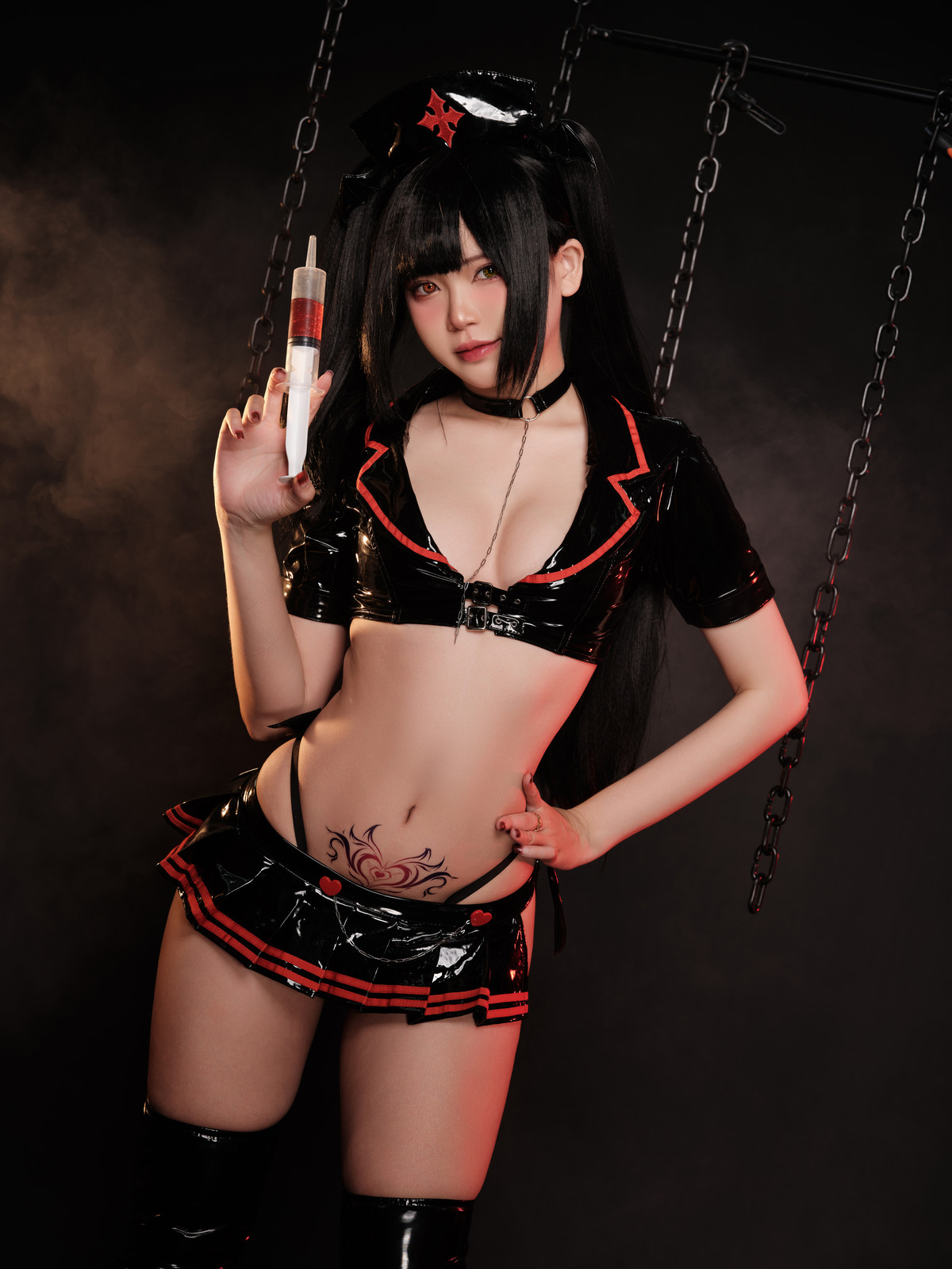 Cosplay ZinieQ Kurumi Dark Nurse Cosplay