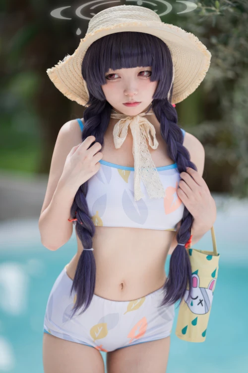 Cosplay 花铃 碧蓝档案 美游泳装